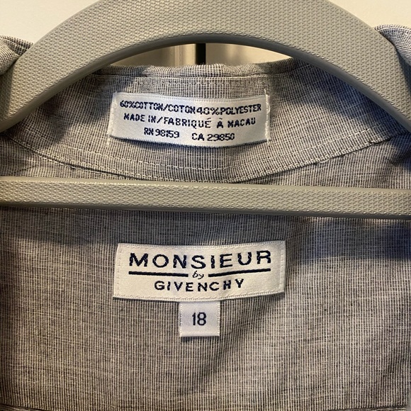 Vintage Grey Monsieur by Givenchy Button Down - Picture 2 of 3